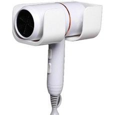 VAMS COMPANY 免鑽孔強力吸盤式吹風機架, 1個, 白色