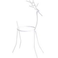 사슴 화분 장식 스탠드, 화이트