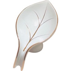 意大利室內排水皂架支架盒, 葉子, 白色, 1個