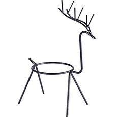 麋鹿花盆裝飾支架, 黑色