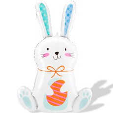 SuperShape 白色 Funny Bunny 氣球, 單一顏色, 2個