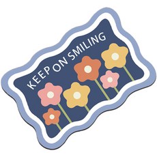 Wider Home 迷你花朵蓬鬆防滑地墊, 藍色, 1個