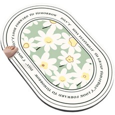 Withome 可愛花卉防滑墊, 綠色, 1個