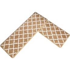 ASHWOLF 家用防滑地墊2件組 430 x 610 mm + 430 x 1220 mm, 米色, 1個