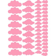 P31 雲朵點綴貼紙, 03 粉紅色