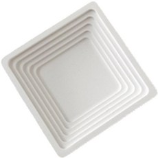 ZY 室內裝飾方形托盤, 白色