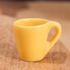 Blue Living 迷你廚房配件模型杯, 黃色