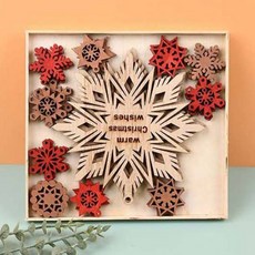 Blue Living 聖誕木片裝飾 款式02, 混合色