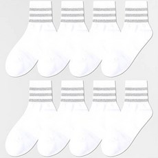 모드베베 코튼 삼선 중목 밴딩 양말 8족