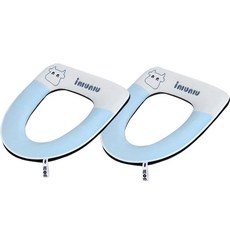 이사벨홈 손잡이 쿠션 변기커버, 하늘, 2개