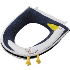 Reorders 可水洗柔軟鴨子裝飾馬桶坐墊, 深藍色, 1個