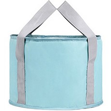 Dawitt 便攜式足浴折疊防水手提籃 藍色 14L, 1個