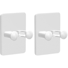 애플민트 매끄럽고 깔끔한 무타공 면도기 걸이, 화이트, 2개