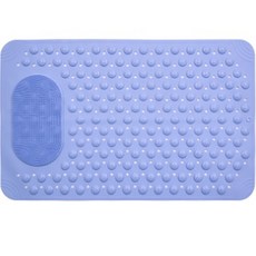 Yunel 浴室防滑洗腳墊, 藍色, 1個