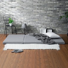 그랜레스트 발칸 3단 접이식 메모리폼 토퍼, 그레이, 5cm