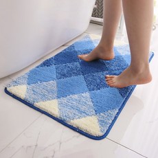 잘츠 편안한 생활공간 부드러운 욕조 매트, 2 블루, 1개