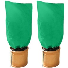 지앤비 텃밭 겨울 냉해방지 식물덮개 화분커버 보온용 월동부직포 2p, 그린, 2개