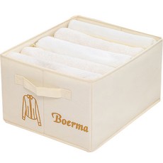 Boerma 9格隔板多用途衣櫃整理盒, 1個, 米色