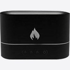 21C Trend 療癒火焰與涼霧氣氛燈加濕器, Humidifier-202201_1001(黑色), 黑色