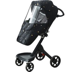 MOMNEST 豪華刺繡防寒嬰兒車罩 S型, 黑色皇冠, 1個