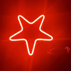 LED 裝飾燈聖誕節室內裝飾燈五角星 30 厘米, 紅色