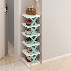 LKH 層疊式家用六層鞋櫃, 1個, 藍色