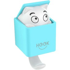 H리빙 귀여운 고양이 후크, 1개, 블루