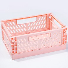 折疊式多用途收納籃, 粉紅色, 1個
