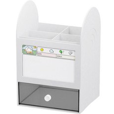 다퍼세일즈 학생 책상 사무용품 심플 보관함, 화이트, 1개