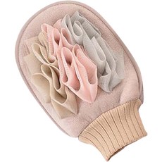 코코마트 양면 장갑형 샤워 때밀이 타월, 브라운, 1개, 1개입