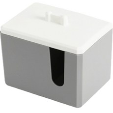 다퍼세일즈 화장솜 면봉 분리 수납 정리함, 다크그레이, 1개