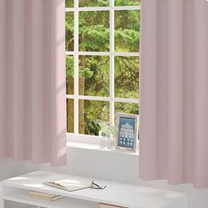 韓國 amante Daydream 掛鉤式遮光窗簾, 粉紅色