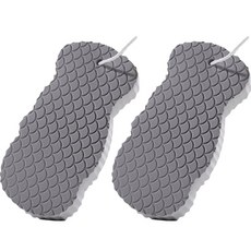 溫和去角質搓澡海綿, 2個, 1件, 灰色