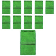 디퍼플 빅사이즈 목욕타월 때타월 23 x 14 cm, 10개, 그린, 1개입