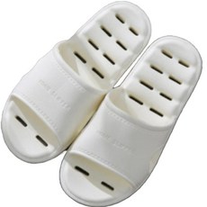 물빠짐 EVA 미끄럼방지 욕실화, 화이트, 1개