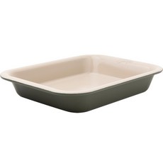 Baf Wingpla方形電磁爐盤 奶油白 金屬綠, 29 x 22 x 4.5 厘米, 1個