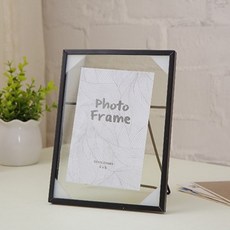 리앤베르 탁상용 심플 사진 포토 미니액자, 블랙