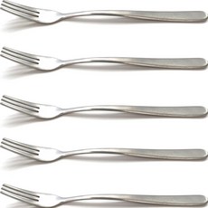 Jeoja.com 啞光不銹鋼叉子 5p, 單色, 1個