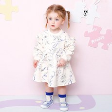 Milk Mile Girl's Pretty Love 褶邊連衣裙