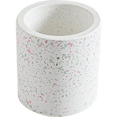 위더홈 심플 테마 테라조 칫솔 홀더, 핑크, 1개