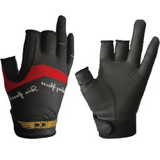 CK PU 3 雙手手套, 黑+紅