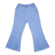 女童省道裝飾喇叭褲