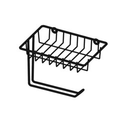 Saelogreen 衛生紙置物架 掛架 貼紙式, 1個, 黑色