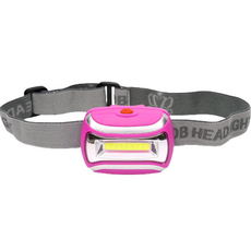 圓拳戶外頭帶式頭燈, 1個, 紫色