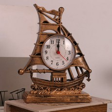 生活愛讚 復古仿舊帆船座鐘, A