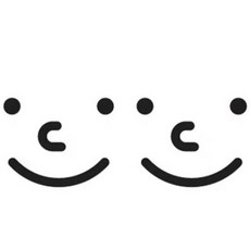 Mingsham Life 馬桶蓋多用途貼紙 20 x 16 厘米, 微笑 1, 2個