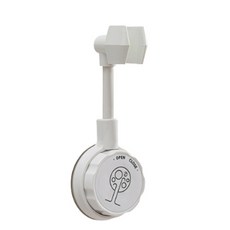 12段旋轉式蓮蓬頭支架 白色, 1個