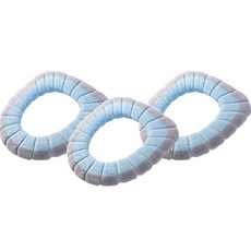 Slow Deco 針織超細纖維可拆卸馬桶坐墊套, 3個, 藍色