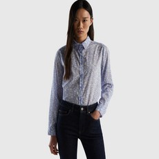 benetton 女款印花襯衫 5OA95Q8U47