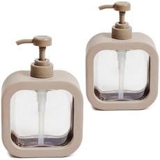 Selection 洗髮水分配器浴室廚房補充容器, 2個, 棕色